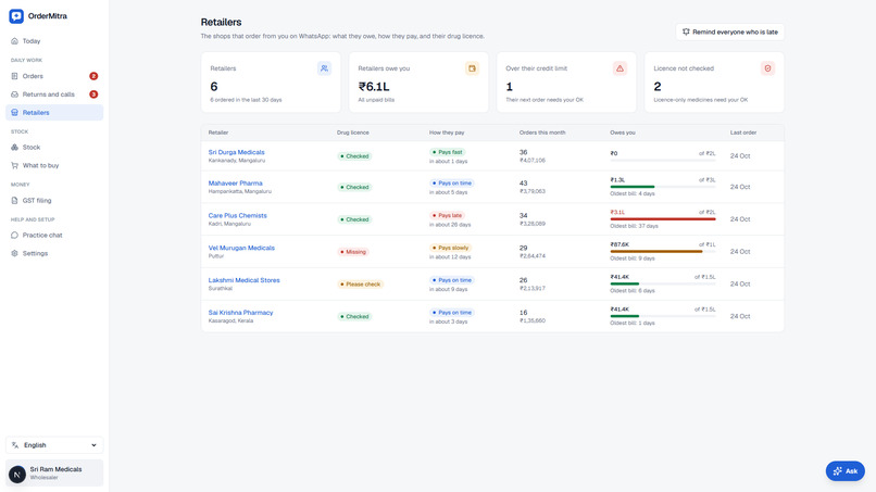 OrderMitra – screenshot 2