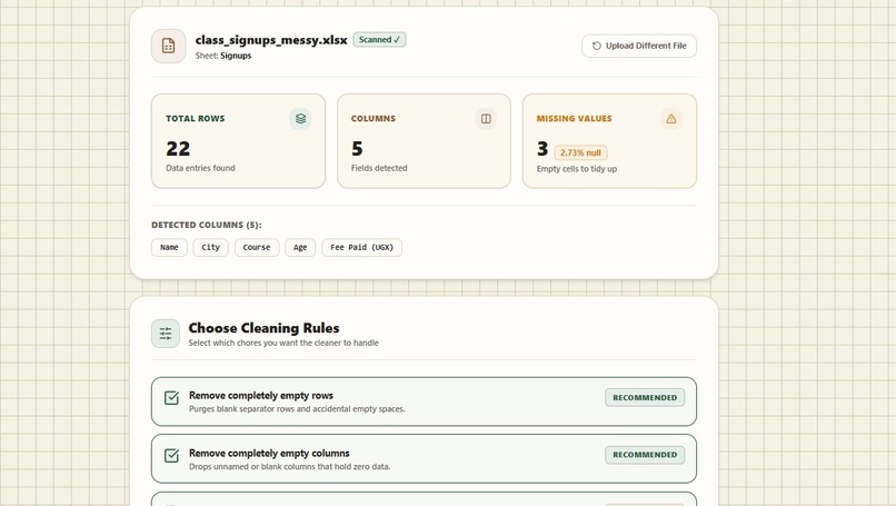 Messy Data Cleaner – screenshot 2