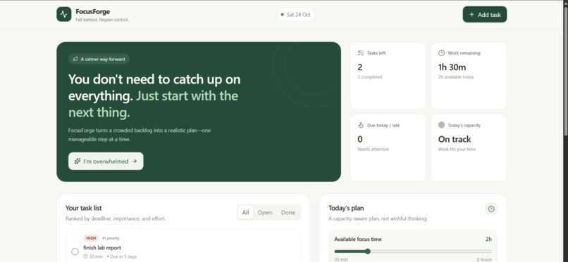 FocusForge – screenshot 1
