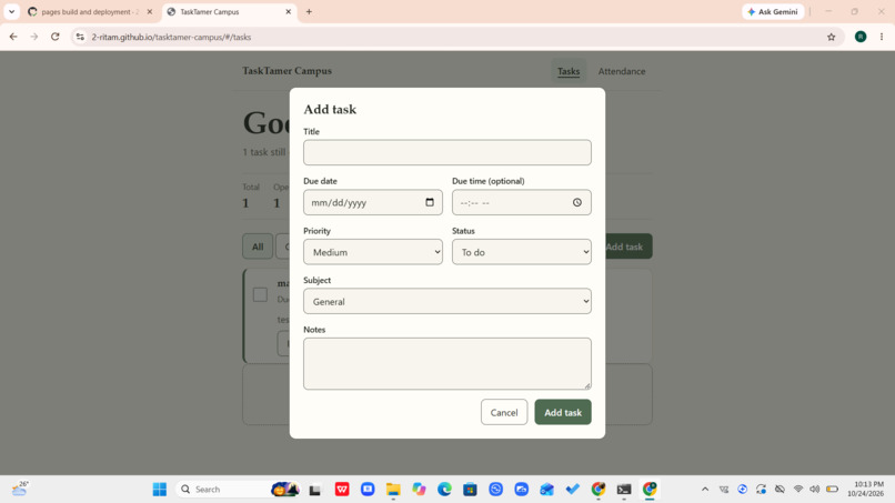 TaskTamer Campus – screenshot 1