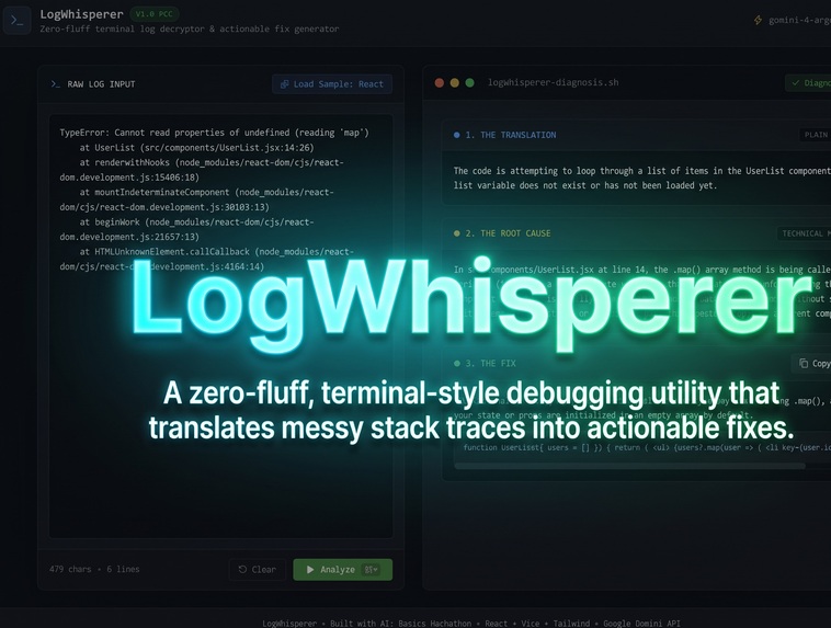 LogWhisperer – screenshot 1