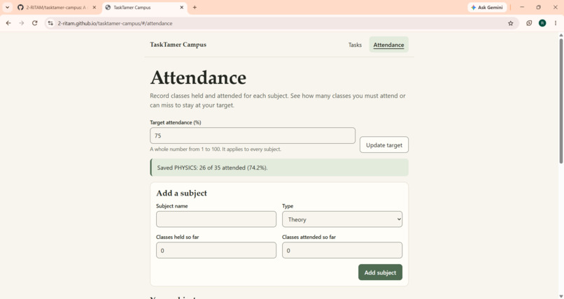 TaskTamer Campus – screenshot 3
