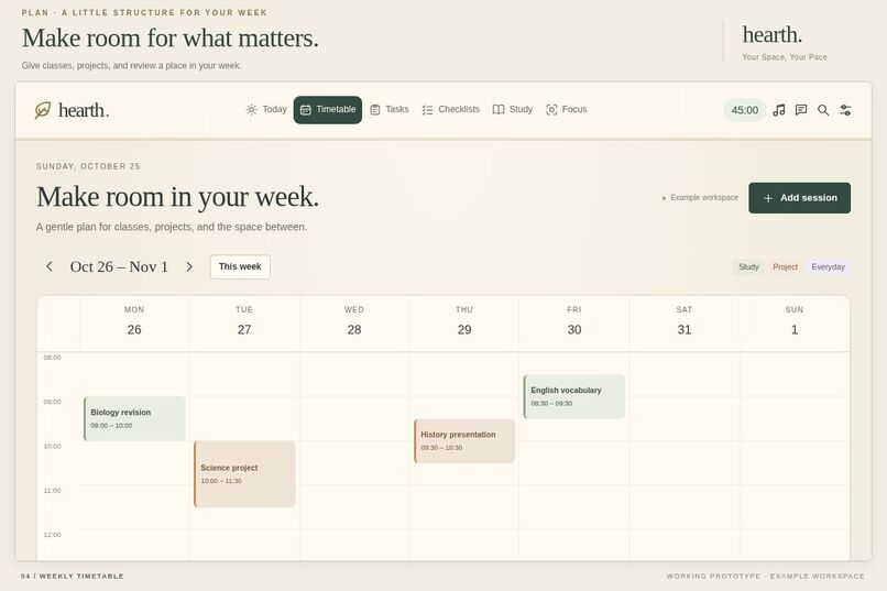  Hearth — Your Space, Your Pace – screenshot 4