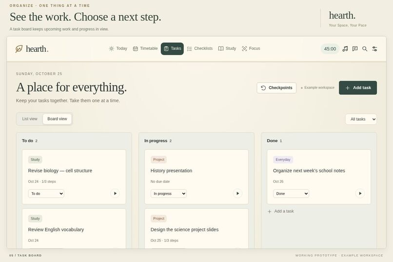  Hearth — Your Space, Your Pace – screenshot 5