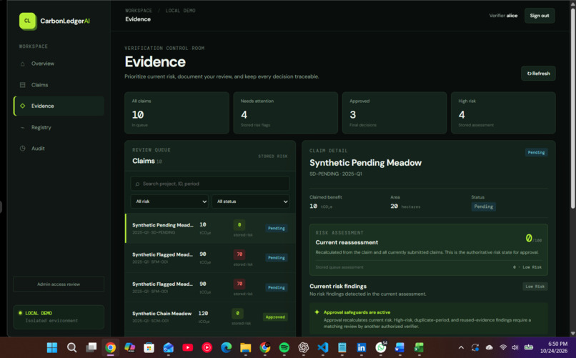 CarbonLedger AI – screenshot 1