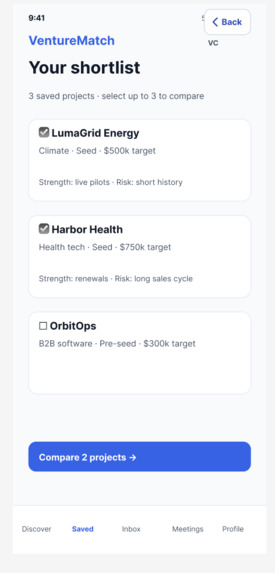 VentureMatch – screenshot 5