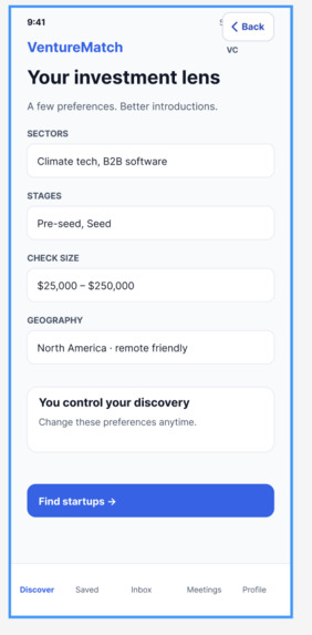 VentureMatch – screenshot 7