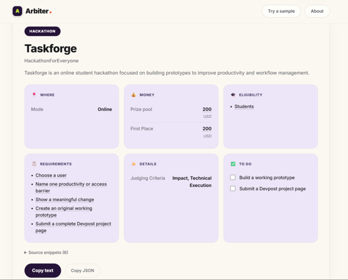 Arbiter: Get your details organised – screenshot 4