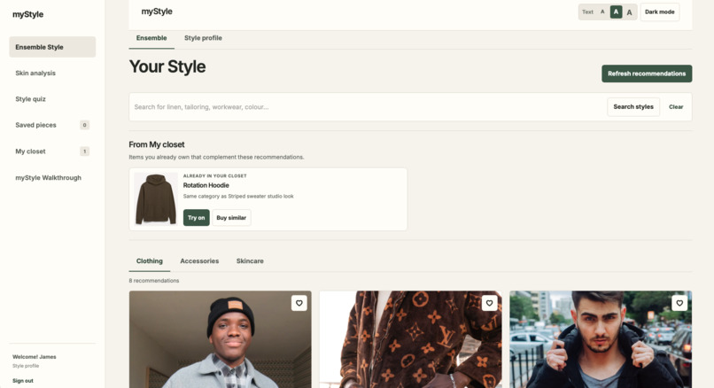 myStyle – screenshot 2