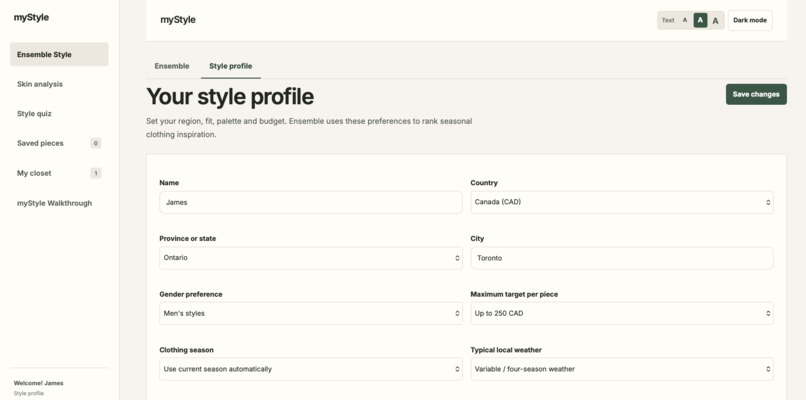 myStyle – screenshot 3