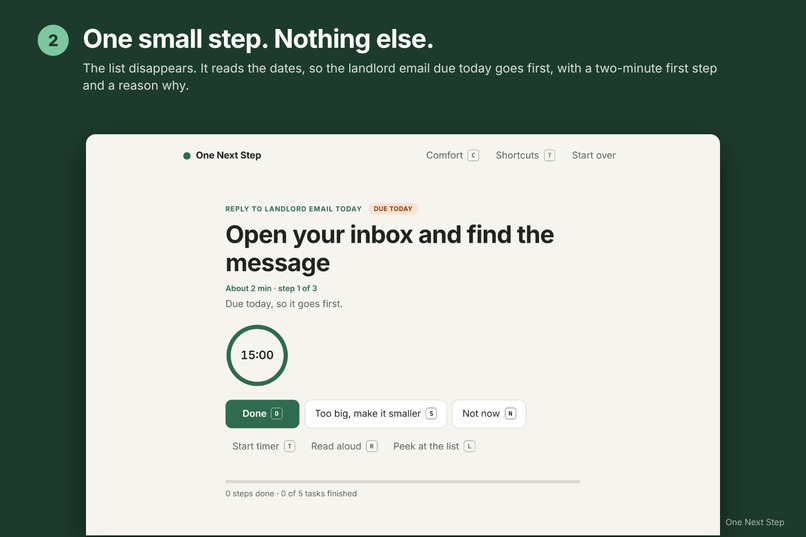 One Next Step – screenshot 2
