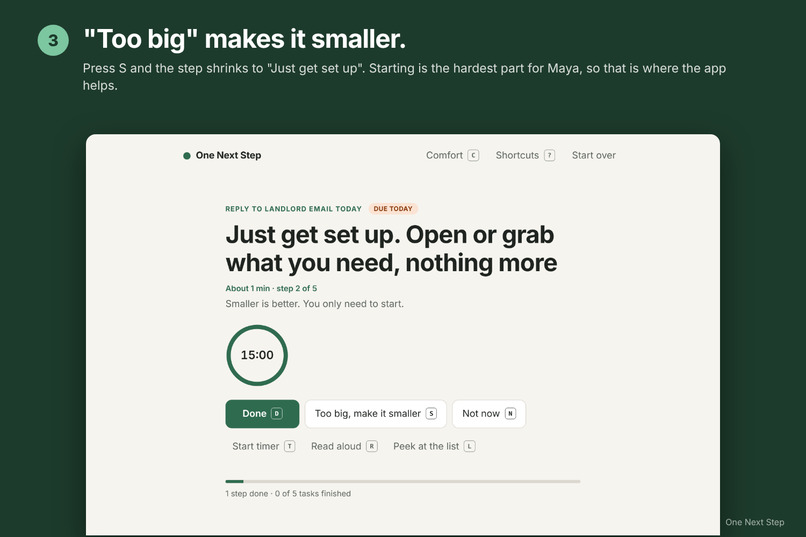 One Next Step – screenshot 3