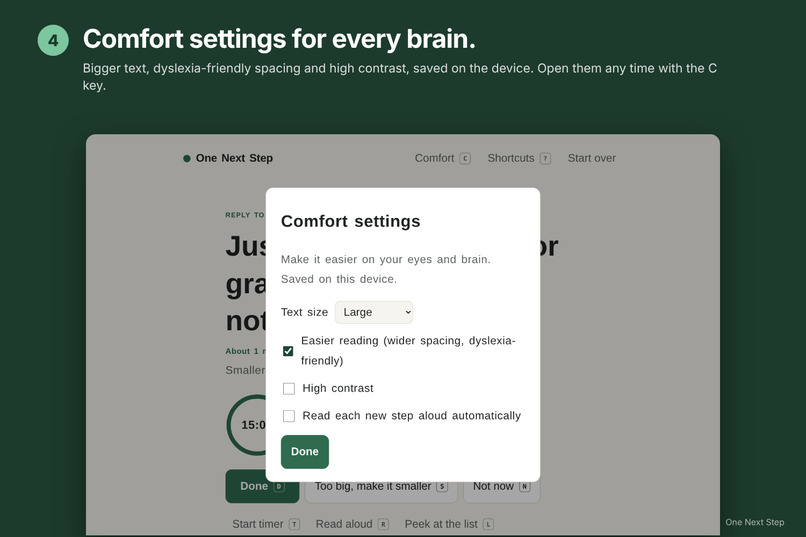 One Next Step – screenshot 4