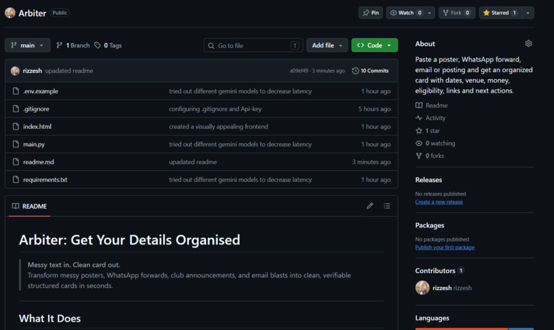 Arbiter: Get your details organised – screenshot 5