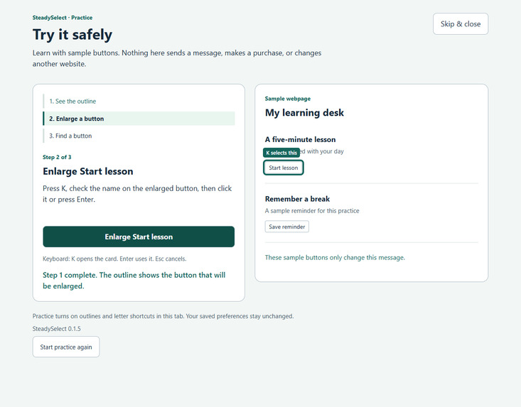 SteadySelect – screenshot 1
