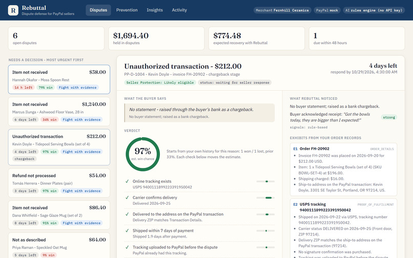 Rebuttal – screenshot 1