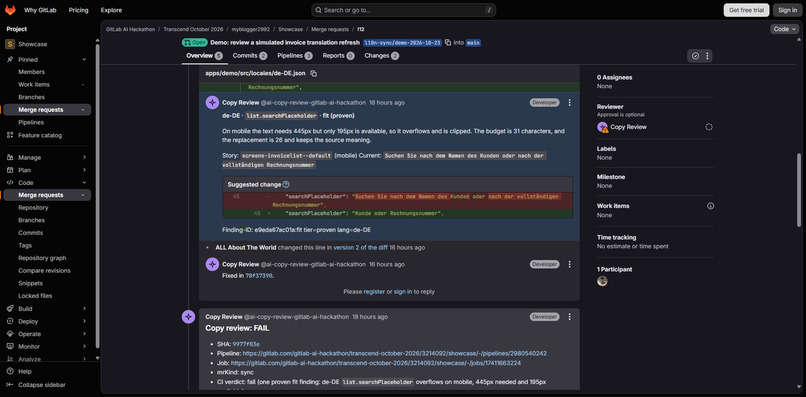 Copy Review – screenshot 1