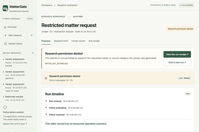 MatterGate – screenshot 1