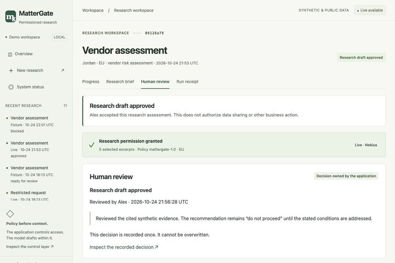 MatterGate – screenshot 2