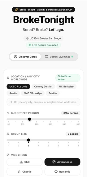 BrokeTonight – screenshot 1
