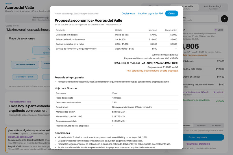 Alestra Copilot Sales Agent – screenshot 2