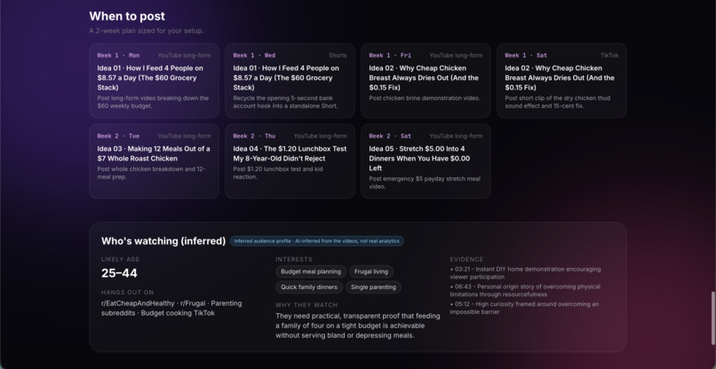 ViralLens: Generating Non AI YouTube ideas from Inspirations – screenshot 5