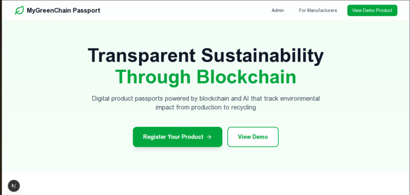 MyGreenChain Passport – screenshot 1