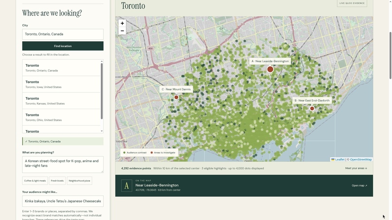 Sitebrief: Data-backed site selection for restaurants – screenshot 4