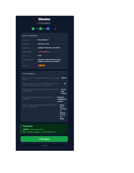 Sitewise – screenshot 4