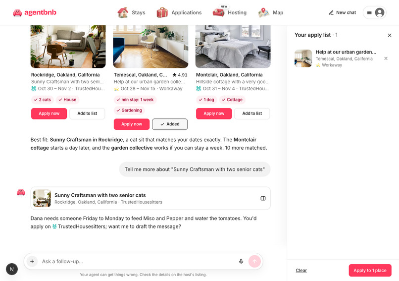 AgentBnB – screenshot 1