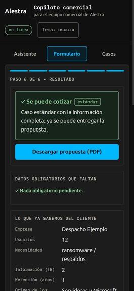 Alestra: Copiloto de preventa – screenshot 32