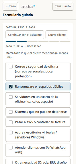 Alestra: Copiloto de preventa – screenshot 48