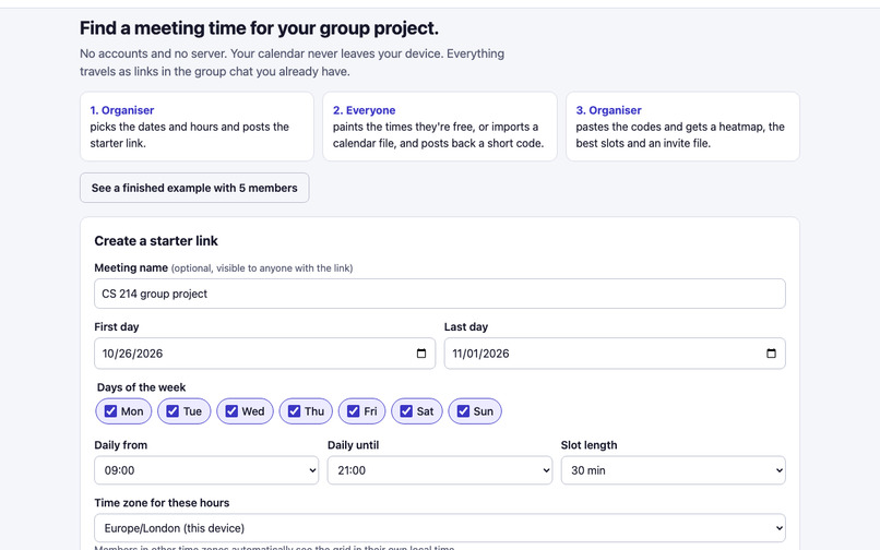 WhenCode – screenshot 1