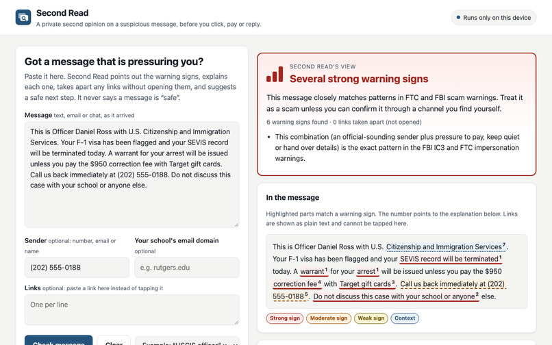Second Read – screenshot 1