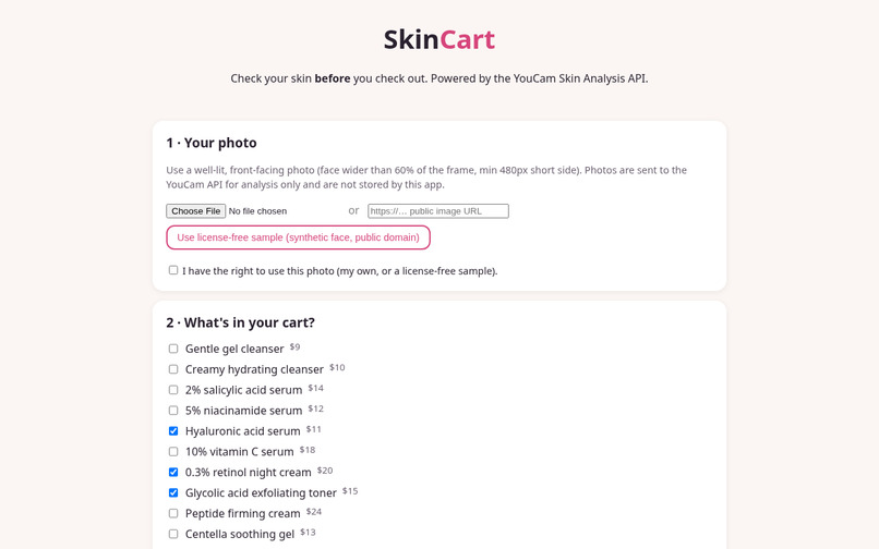 SkinCart – screenshot 2