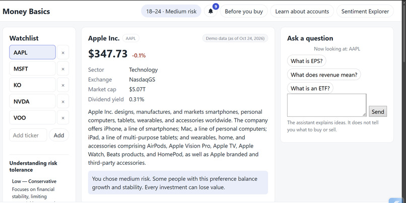 finance beginner helper – screenshot 1