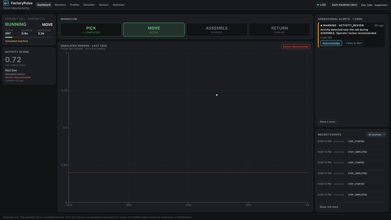 FactoryPulse: Smart Assembly Cell Intelligence – screenshot 2