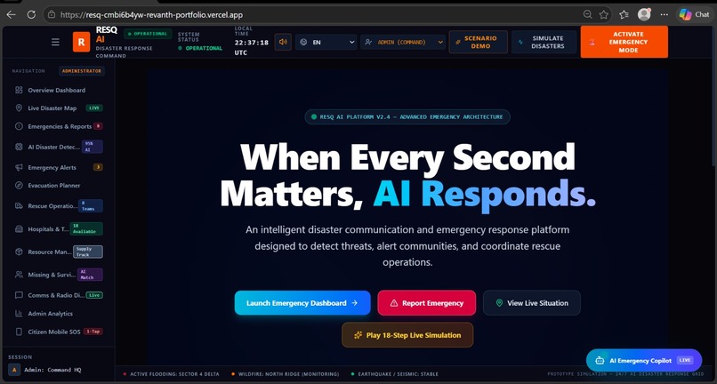 RESQ AI is an AI-powered disaster response – screenshot 1