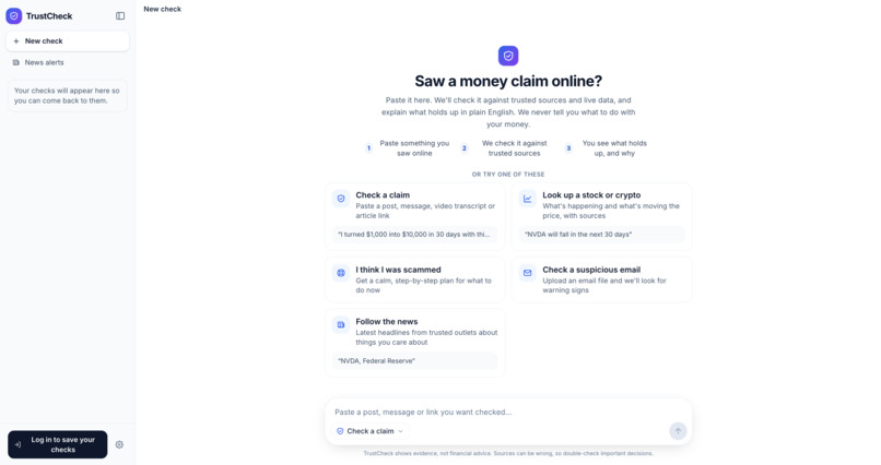TrustCheck – screenshot 1