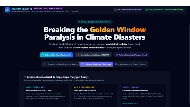 AMARU-CLIMATE / GLOBAL: AI & Blockchain Climate C2 – screenshot 2