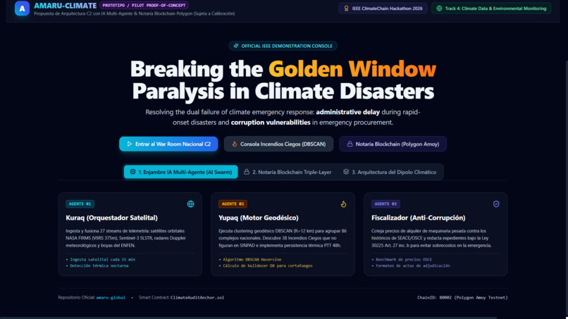 AMARU-CLIMATE / GLOBAL: AI & Blockchain Climate C2 – screenshot 3
