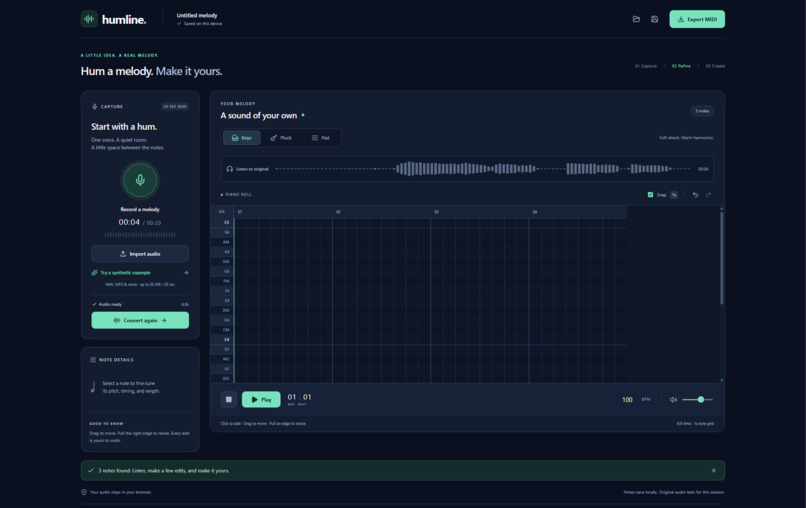 Humline – screenshot 1