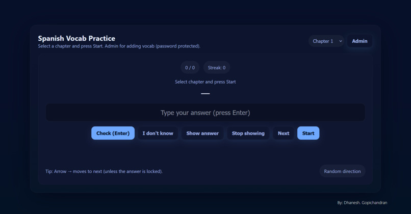 Spanish-3-Vocab Quizzer – screenshot 1