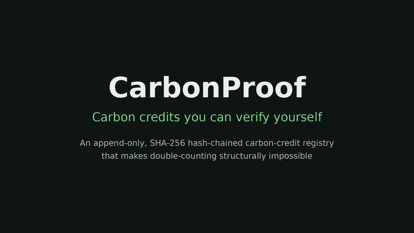 CarbonProof – screenshot 1