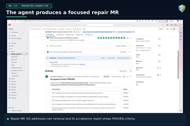 ShipProof — AI-Powered Release Acceptance with GitLab Duo – screenshot 7