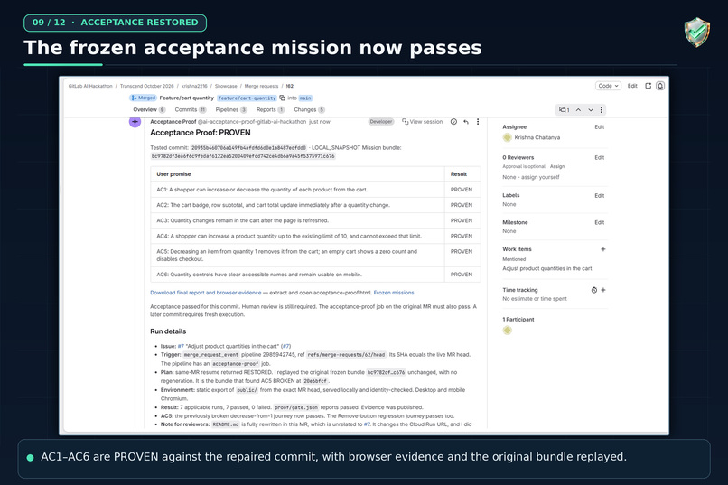 ShipProof — AI-Powered Release Acceptance with GitLab Duo – screenshot 10