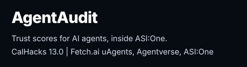 AgentAudit – screenshot 1