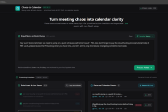 Chaos-to-Calendar