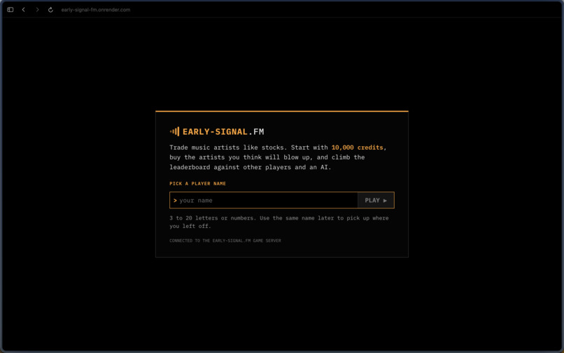 Early-Signal.FM – screenshot 2