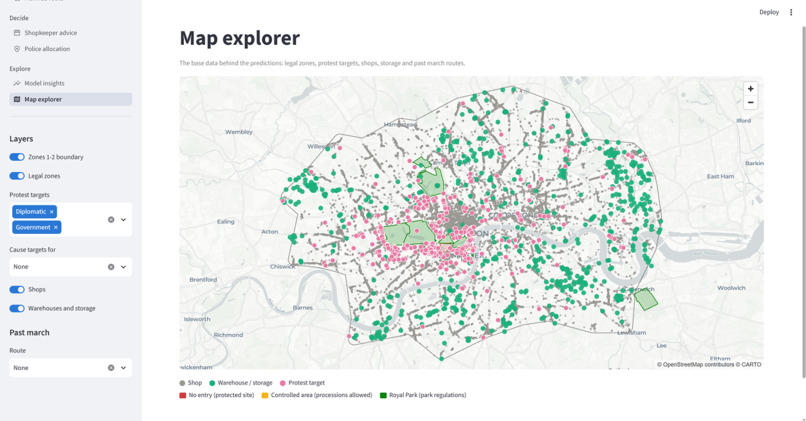 London Protest Predictor – screenshot 5